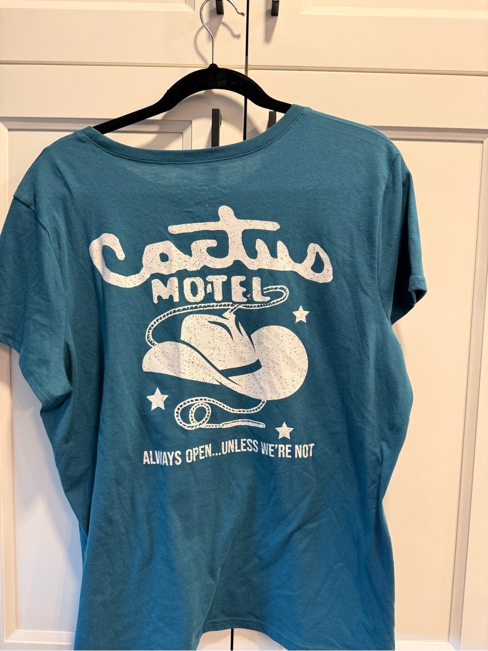 Cactus Motel Teal Graphic T-Shirt